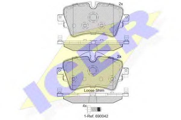 LUCAS CAV GDB2087 Комплект гальмівних колодок, дискове гальмо