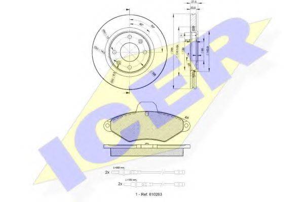 REMSA 438.00 Комплект гальм, дисковий гальмівний механізм