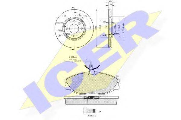 REMSA 604.00 Комплект гальм, дисковий гальмівний механізм