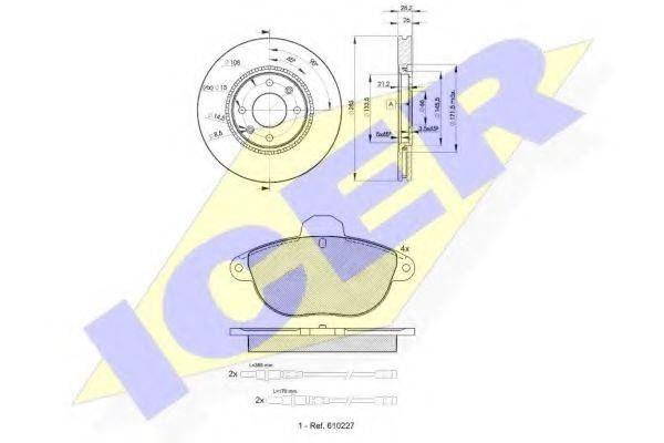 REMSA 608.00 Комплект гальм, дисковий гальмівний механізм