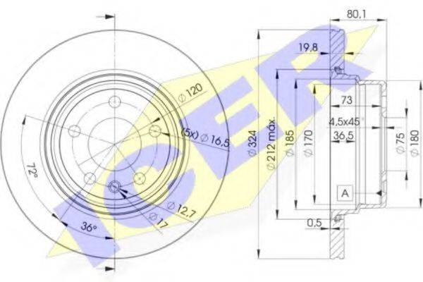 LUCAS ENGINE DRIVE DF4299 гальмівний диск