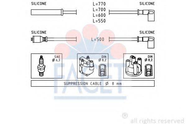 FORD 6 137 399 Комплект дротів запалювання