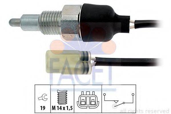FACET 76255 Вимикач, фара заднього ходу