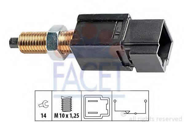 FACET 71052 Вимикач ліхтаря сигналу гальмування; Вимикач, привід зчеплення (Tempomat)