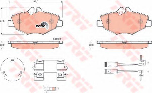 KAWE 81581 Комплект гальмівних колодок, дискове гальмо