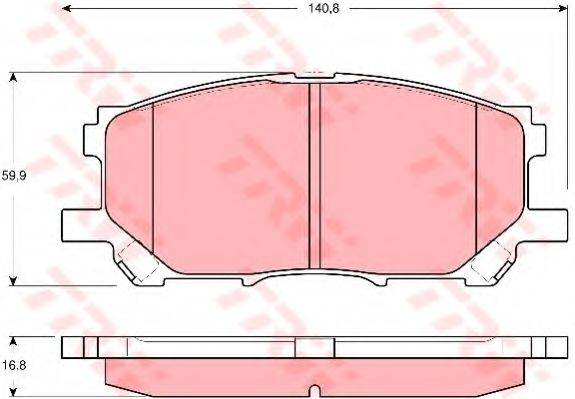 TRW 23734 Комплект гальмівних колодок, дискове гальмо