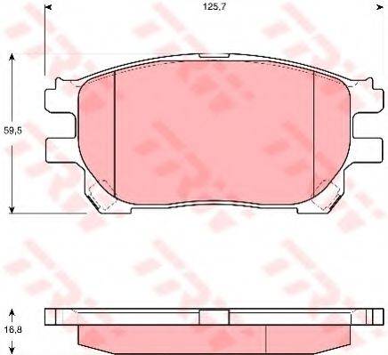 Комплект гальмівних колодок, дискове гальмо