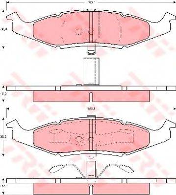 TRW 23740 Комплект гальмівних колодок, дискове гальмо