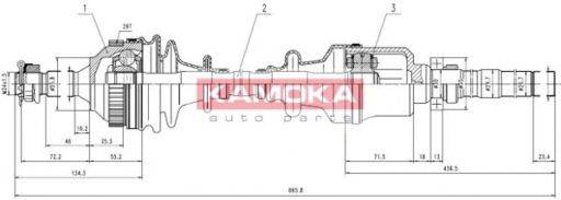 MAXGEAR 490309 Приводний вал