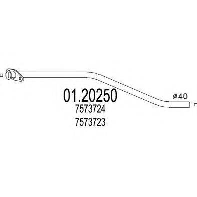 MTS 0120250 Труба вихлопного газу