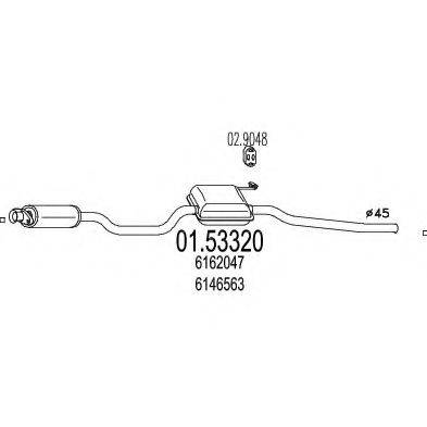 ZARA 44155 Середній глушник вихлопних газів