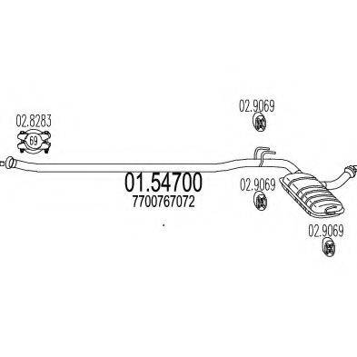 TIMAX 260271 Середній глушник вихлопних газів