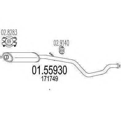 TIMAX 260417 Середній глушник вихлопних газів