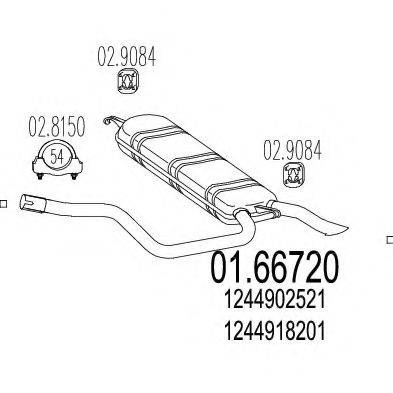 DESCAM 330044 Глушник вихлопних газів кінцевий