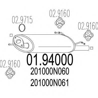 TIMAX 210531 Глушник вихлопних газів кінцевий