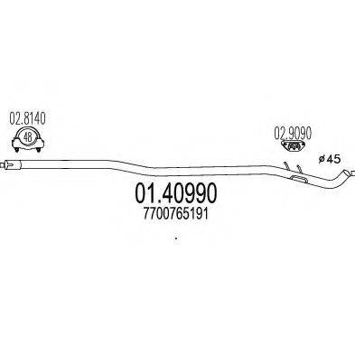 CIA 17697 Труба вихлопного газу