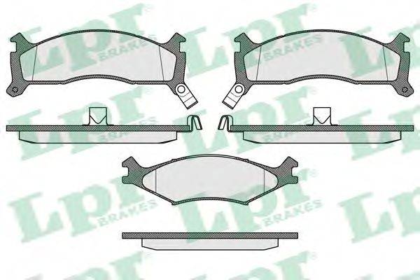 LPR 21894 Комплект гальмівних колодок, дискове гальмо