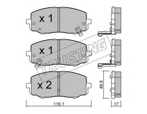 TRUSTING 24911 Комплект гальмівних колодок, дискове гальмо