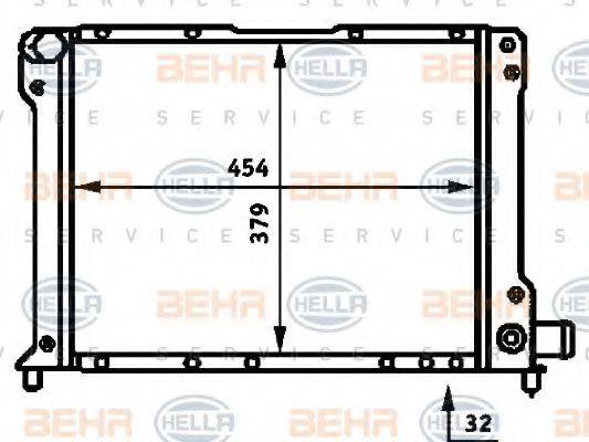 BEHR HELLA SERVICE 63902 Радіатор, охолодження двигуна