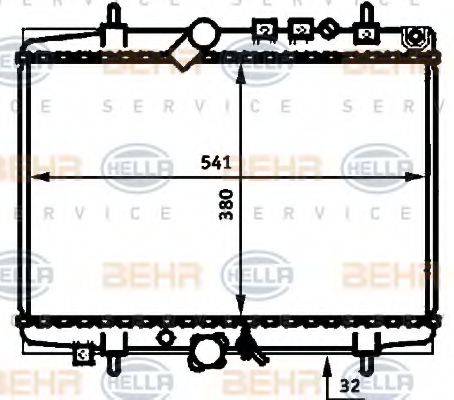 NRF 27166 Радіатор, охолодження двигуна