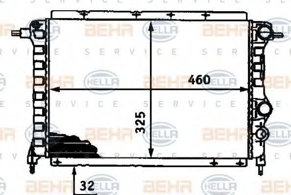 NRF 26255 Радіатор, охолодження двигуна