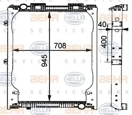 BEHR HELLA SERVICE 30860 Радіатор, охолодження двигуна