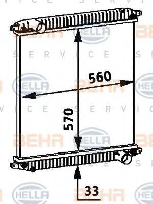 BEHR 89127 Радіатор, охолодження двигуна