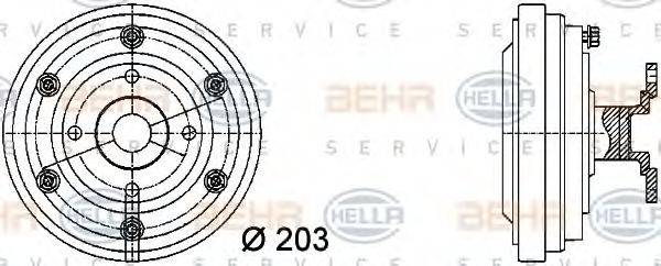 BEHR 02774 Зчеплення, вентилятор радіатора