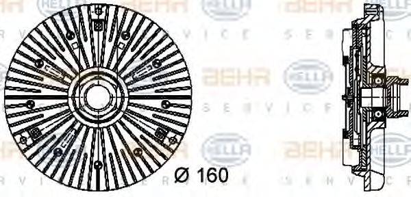 BEHR 26495 Зчеплення, вентилятор радіатора