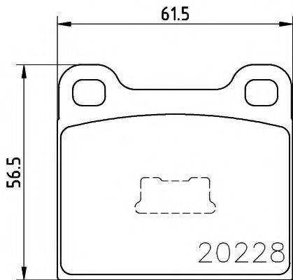 HELLA 20228 Комплект гальмівних колодок, дискове гальмо