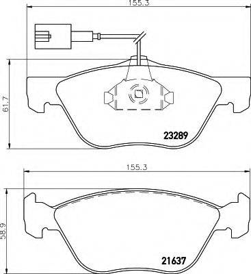 HELLA T1099 Комплект гальмівних колодок, дискове гальмо