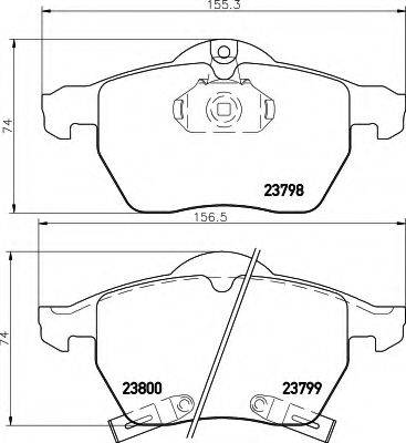 HELLA T1203 Комплект гальмівних колодок, дискове гальмо