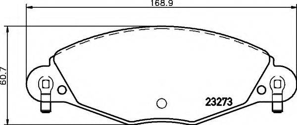REMSA 82704 Комплект гальмівних колодок, дискове гальмо
