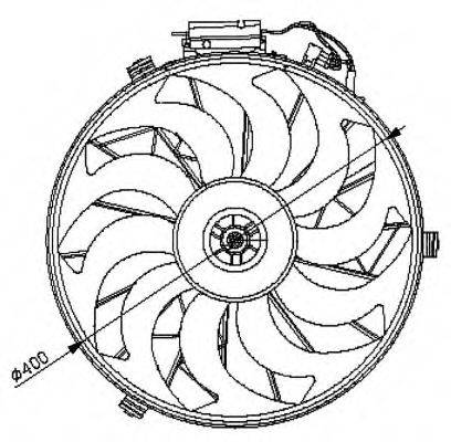 NRF 47028 Вентилятор, охолодження двигуна