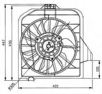 NRF 47032 Вентилятор, охолодження двигуна