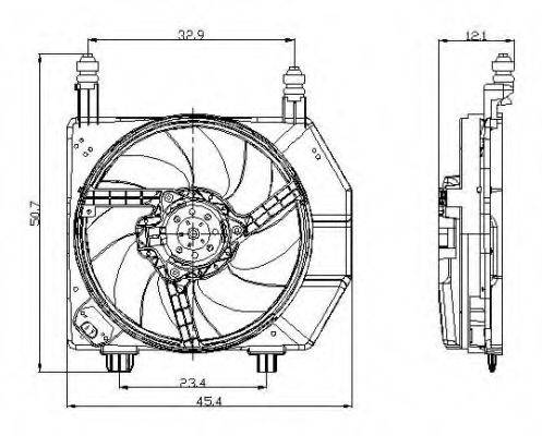 NRF 47077 Вентилятор, охолодження двигуна
