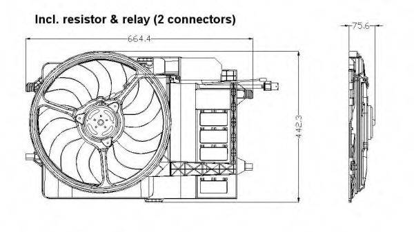 NRF 47302 Вентилятор, охолодження двигуна