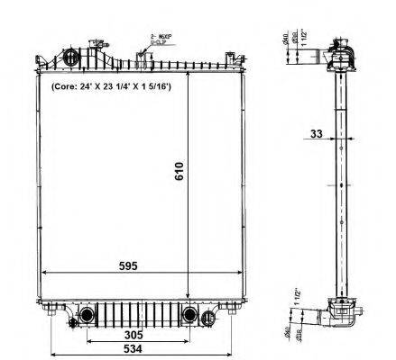 NRF 56032 Радіатор, охолодження двигуна