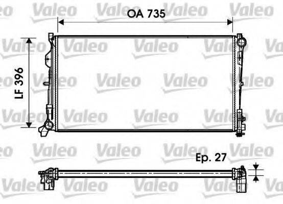 VALEO 732956 Радіатор, охолодження двигуна