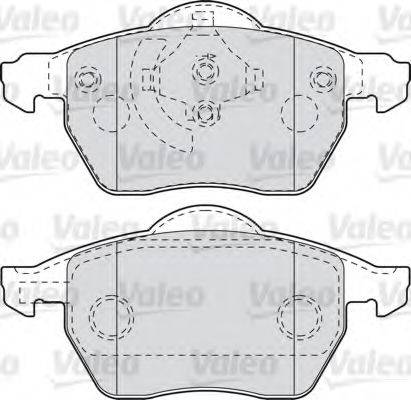 VALEO 598751 Комплект гальмівних колодок, дискове гальмо
