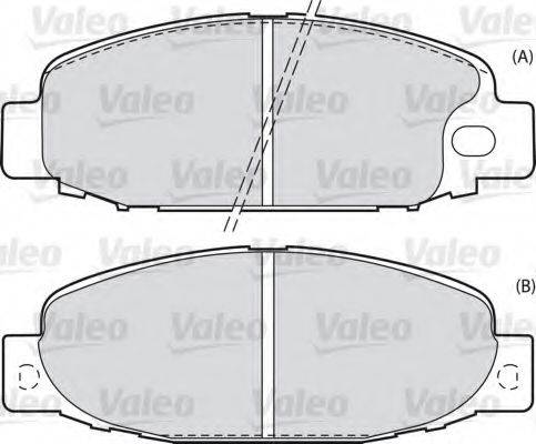 VALEO 23501 Комплект гальмівних колодок, дискове гальмо