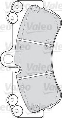 VALEO 598655 Комплект гальмівних колодок, дискове гальмо