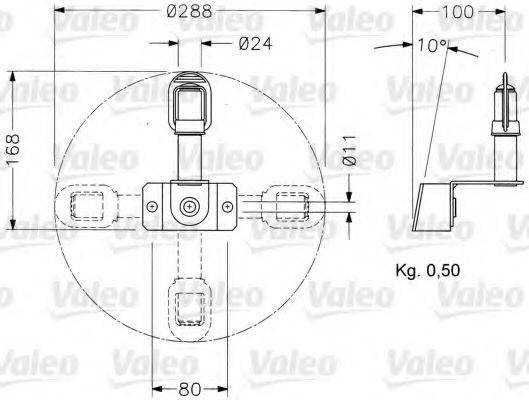 VALEO 40034 Кронштейн, проблисковий маячок