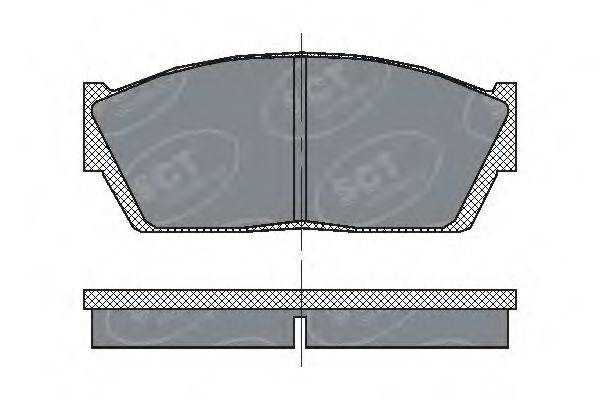 SCT GERMANY 20895 Комплект гальмівних колодок, дискове гальмо
