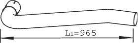 DINEX 22138 Труба вихлопного газу