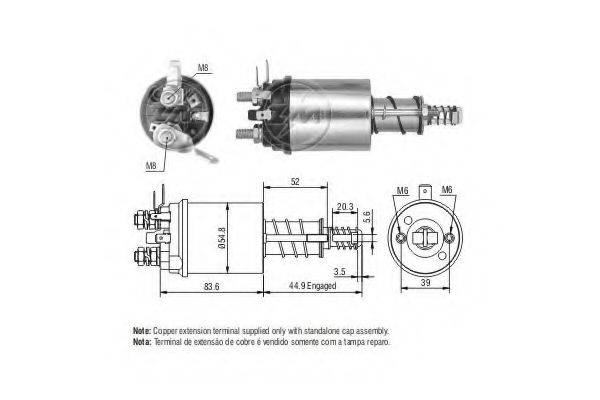 LUCAS 27520 Тягове реле, стартер