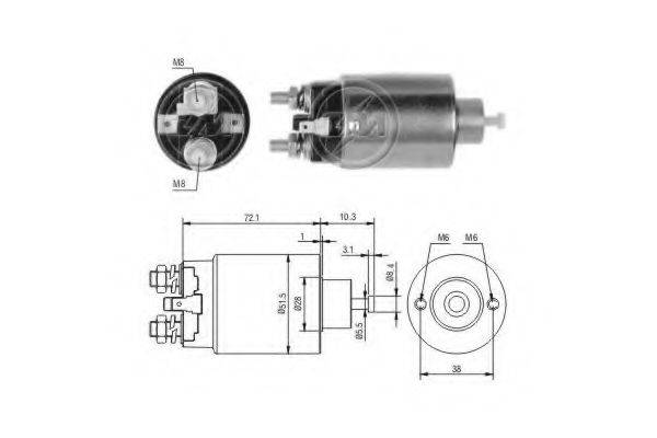 MITSUBISHI SB623 Тягове реле, стартер