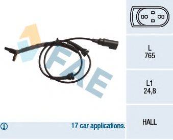 FAE 78153 Датчик, частота обертання колеса