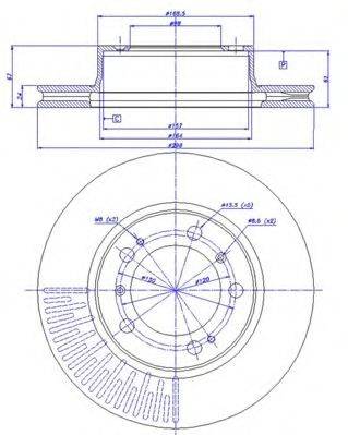 CAR RR 1019 гальмівний диск