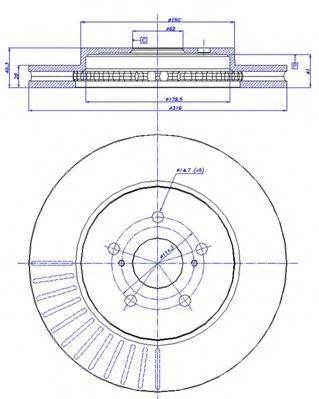 CAR BDRS2238.25 гальмівний диск